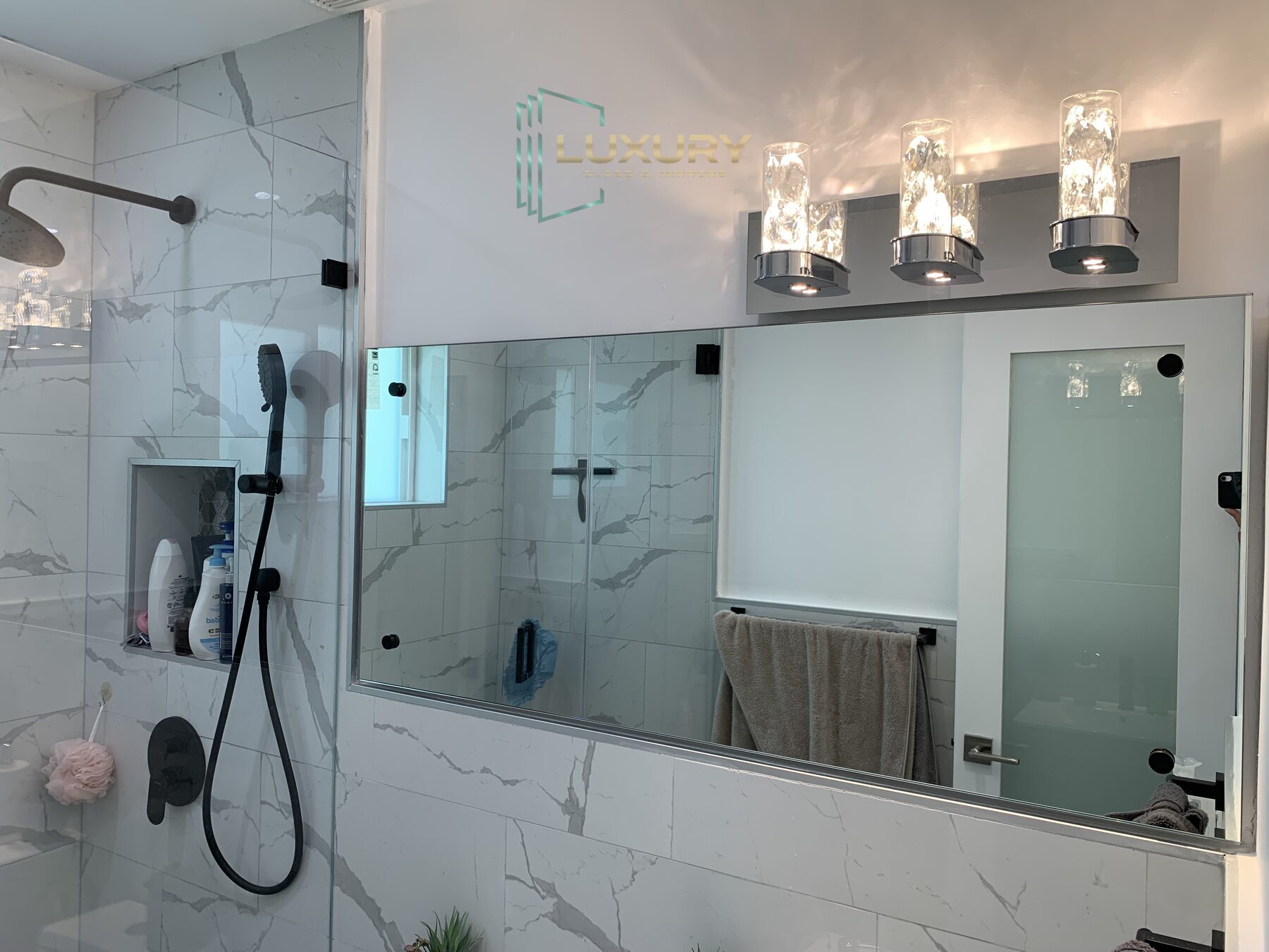 Custom glass installation